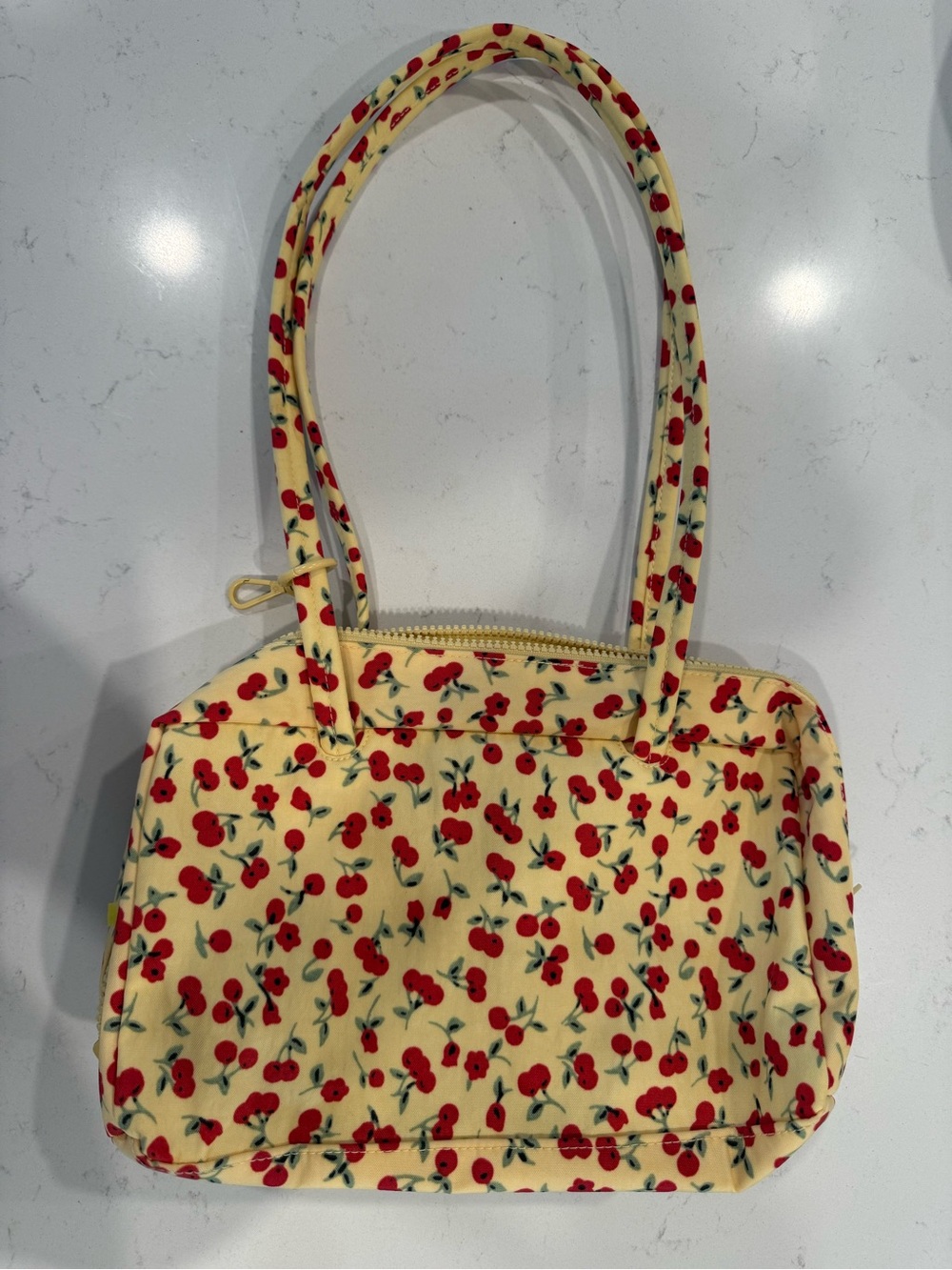 Baggu Yellow Cherry Print Shoulder Bag